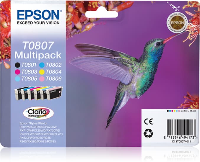 EPSON 3LB T0807 ink cartridge black w/s