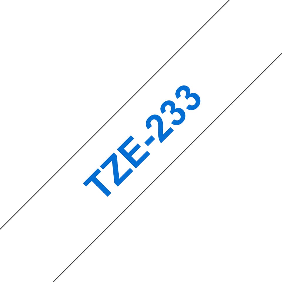 BROTHER TZE233 tape blue/white 12mm 8m