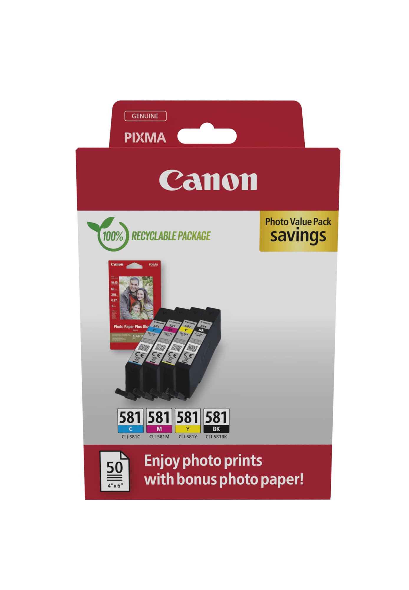CANON CLI-581 Ink Cartridge BK/C/M/Y