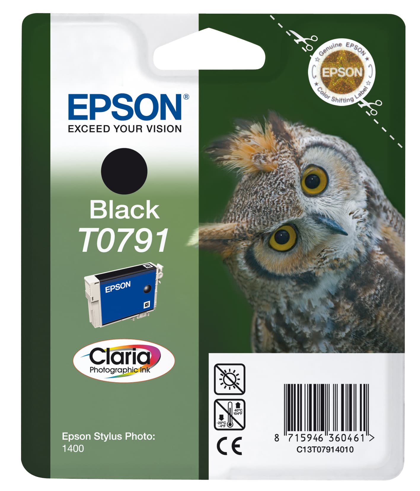 EPSON T0791 ink c. black 11ml RF-AM w/s