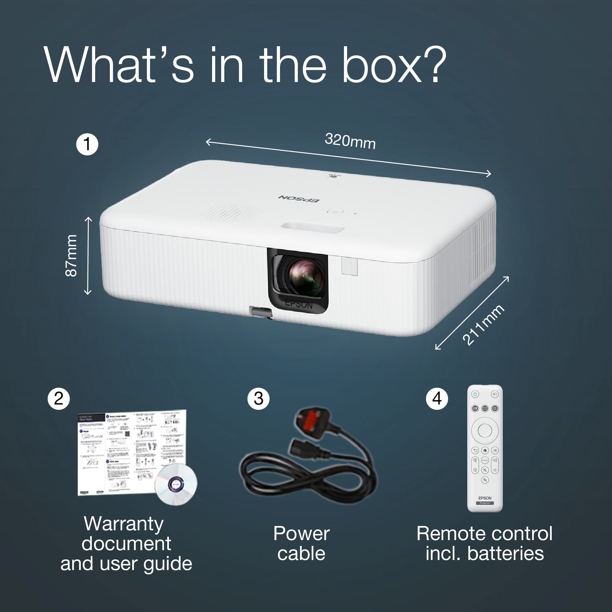 EPSON CO-FH02 Projector 3LCD 1080p