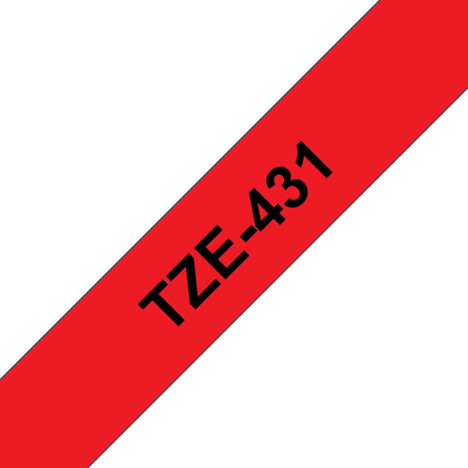 BROTHER TZE431 tape black/red 12mm 8m