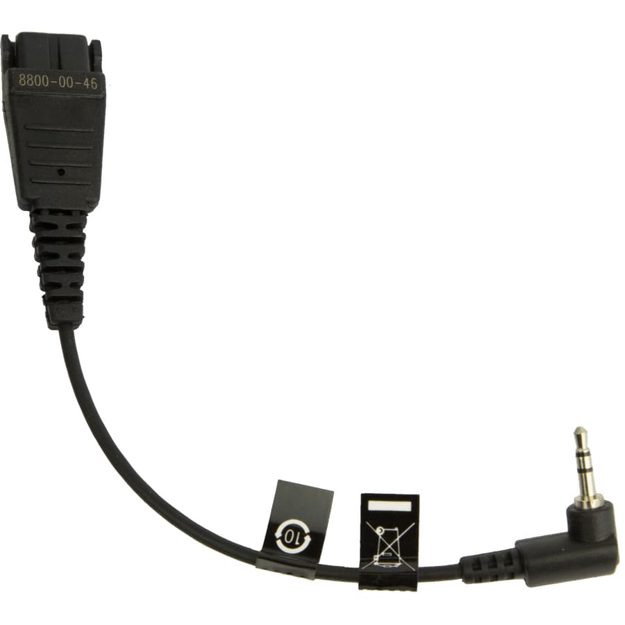 JABRA QD Cord to 2.5mm pin plug angulate