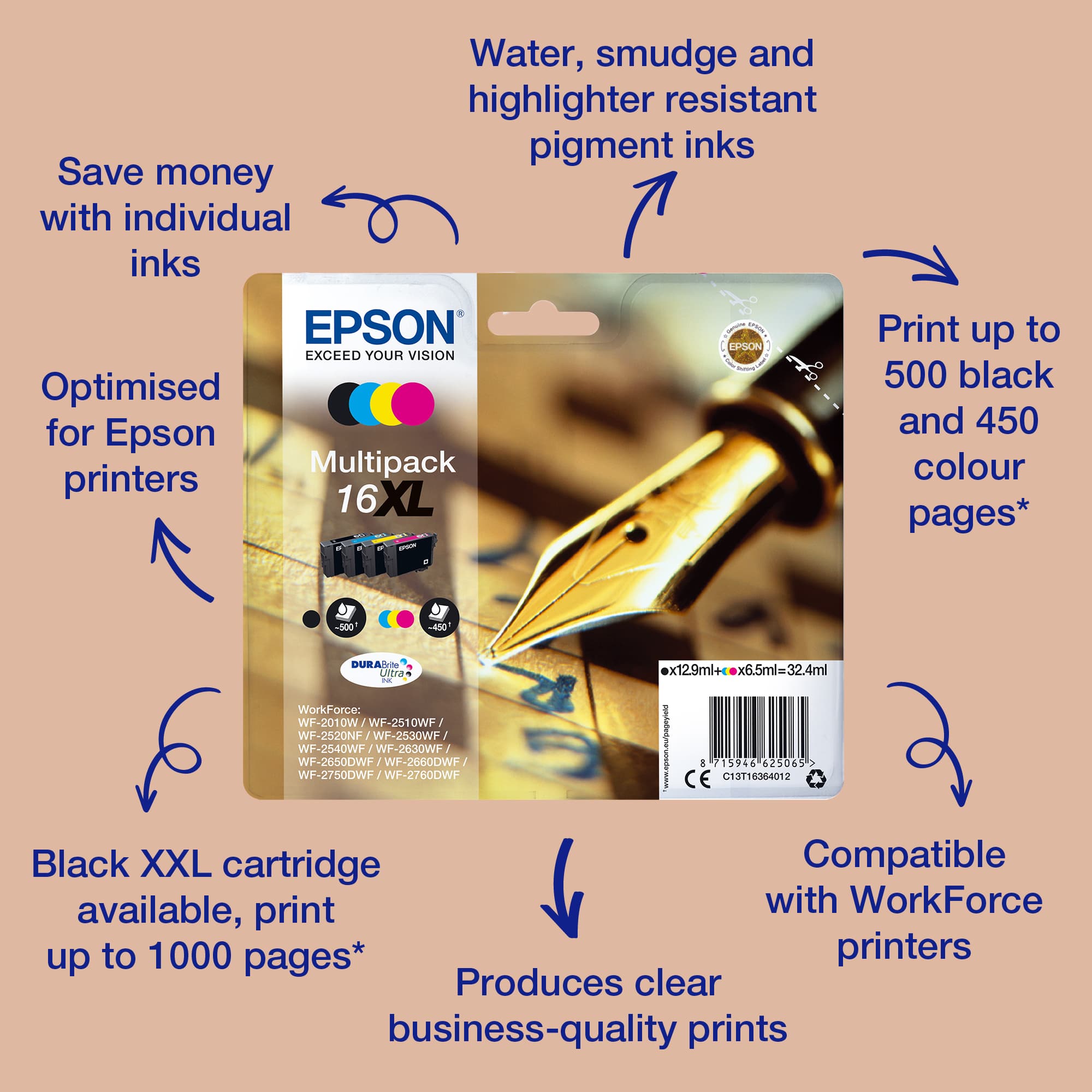 EPSON 1LB Singlepack Yellow 16 w/s