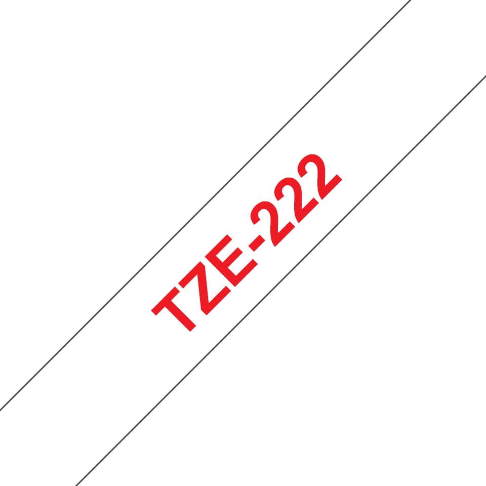 BROTHER TZE222 tape red/white 9mm 8m