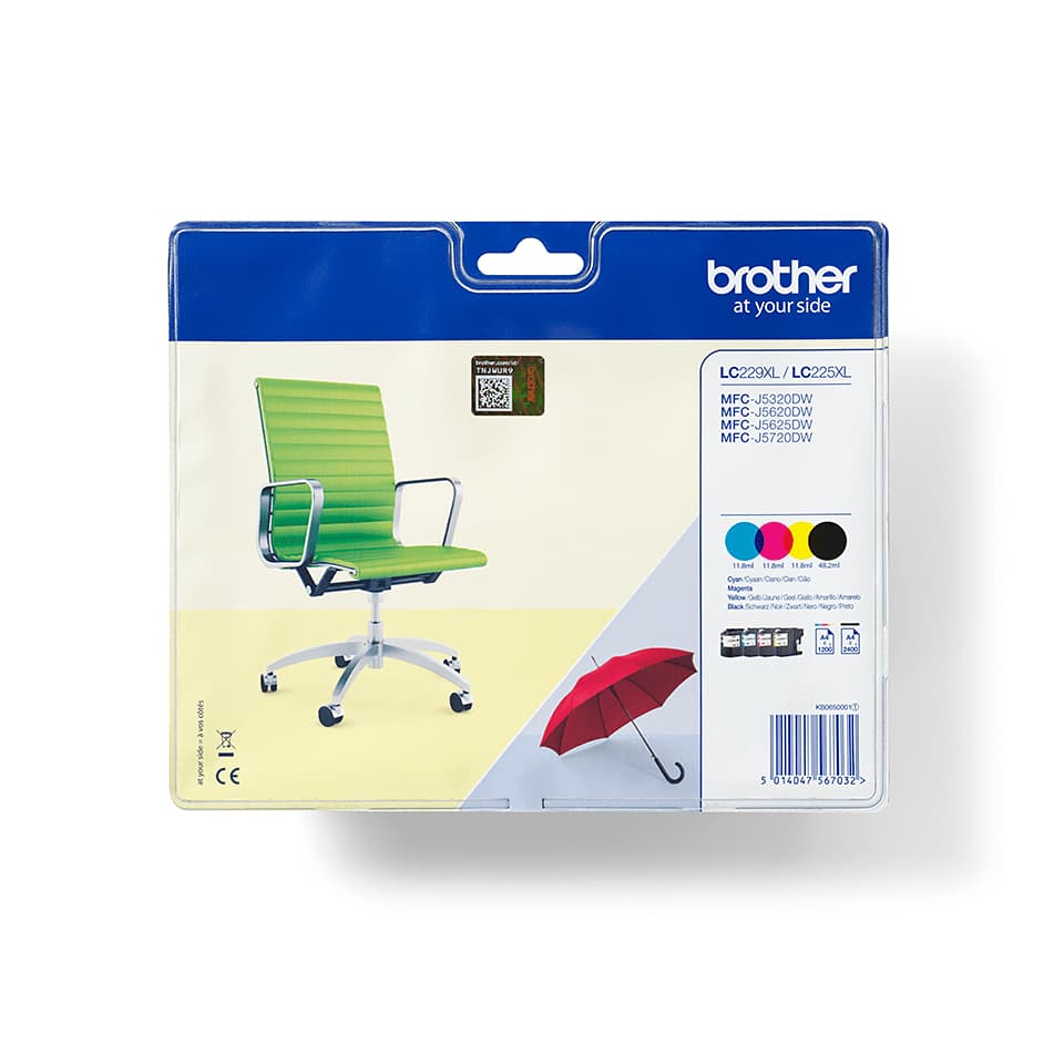 BROTHER Pack blister de 4 cartridges