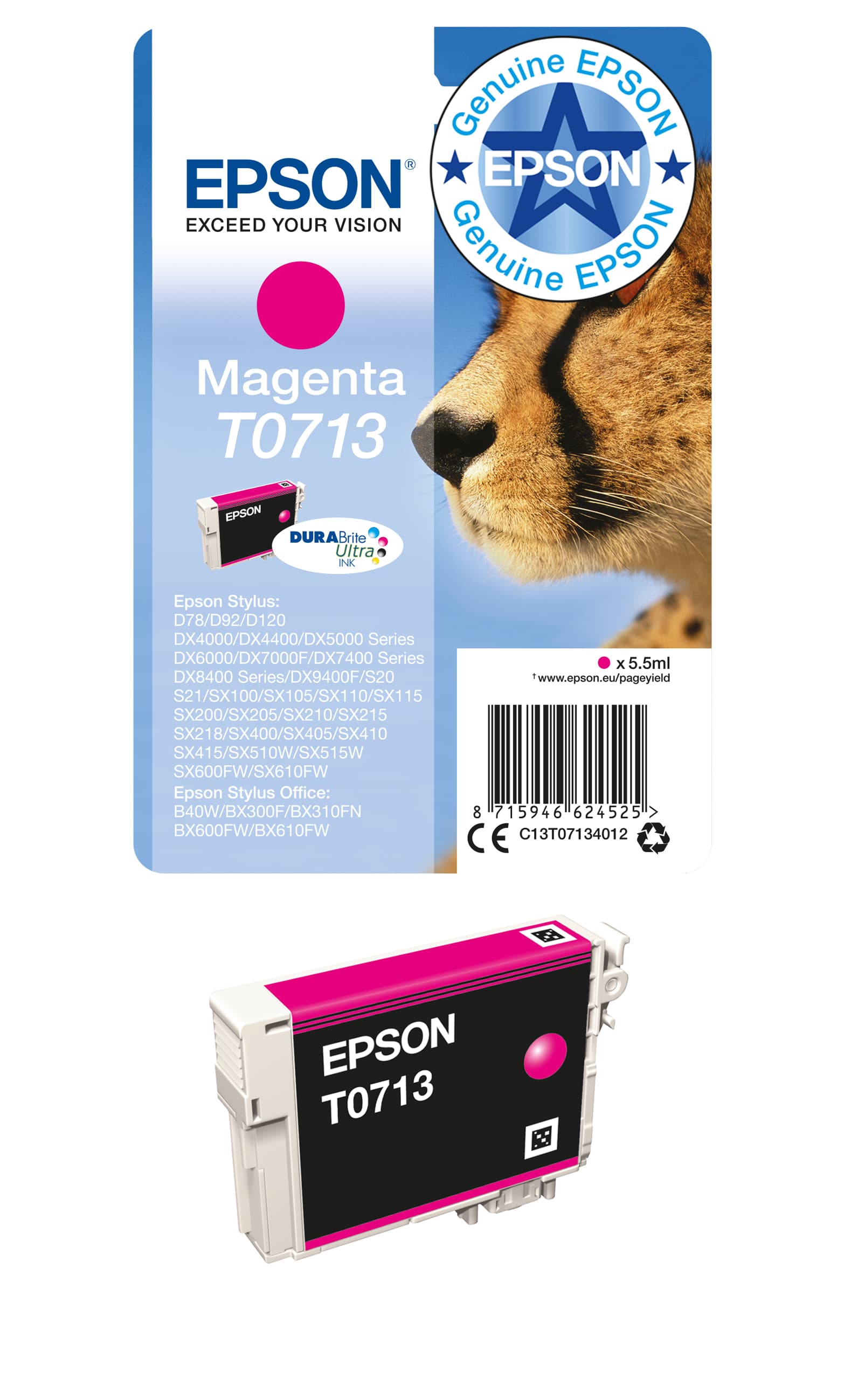 EPSON 1LB ink T071 magenta blister w/s
