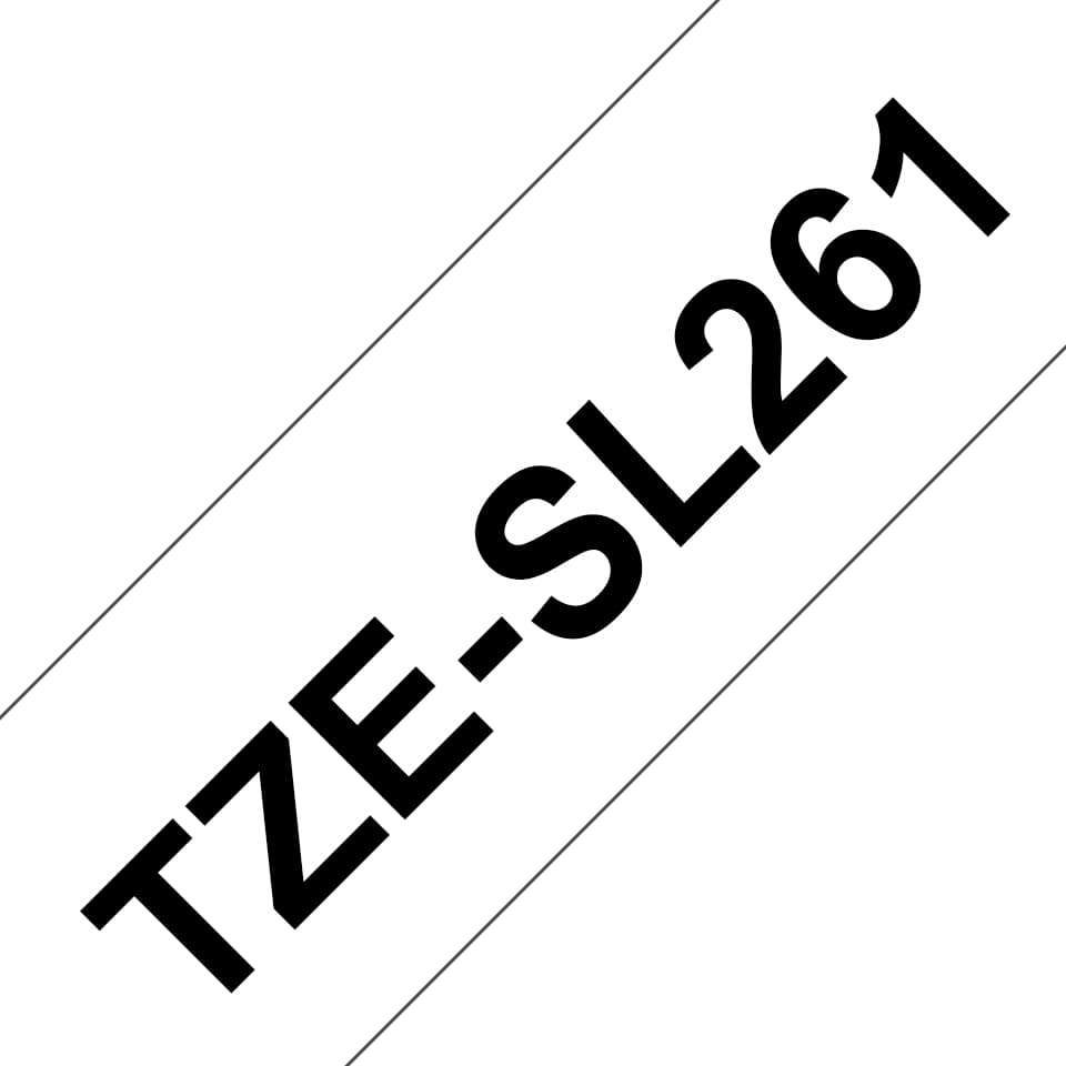 BROTHER TZeSL261 tape Black on White