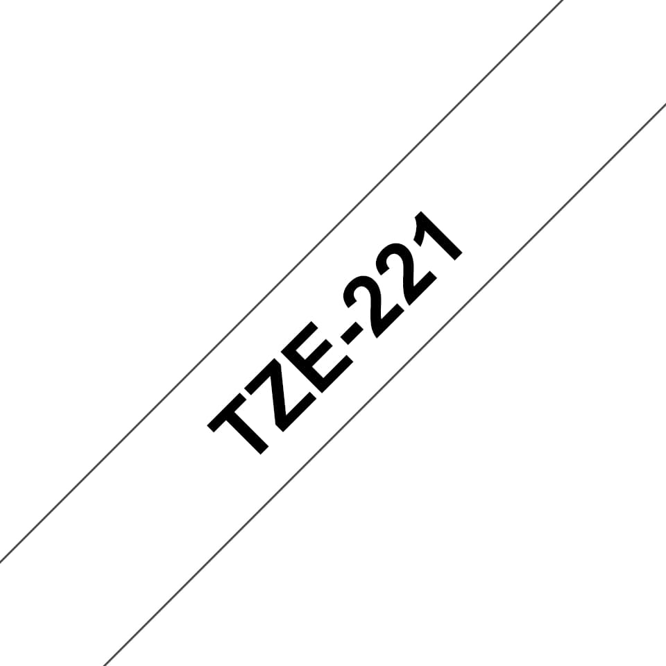 BROTHER TZE221 tape black/white 9mm 8m