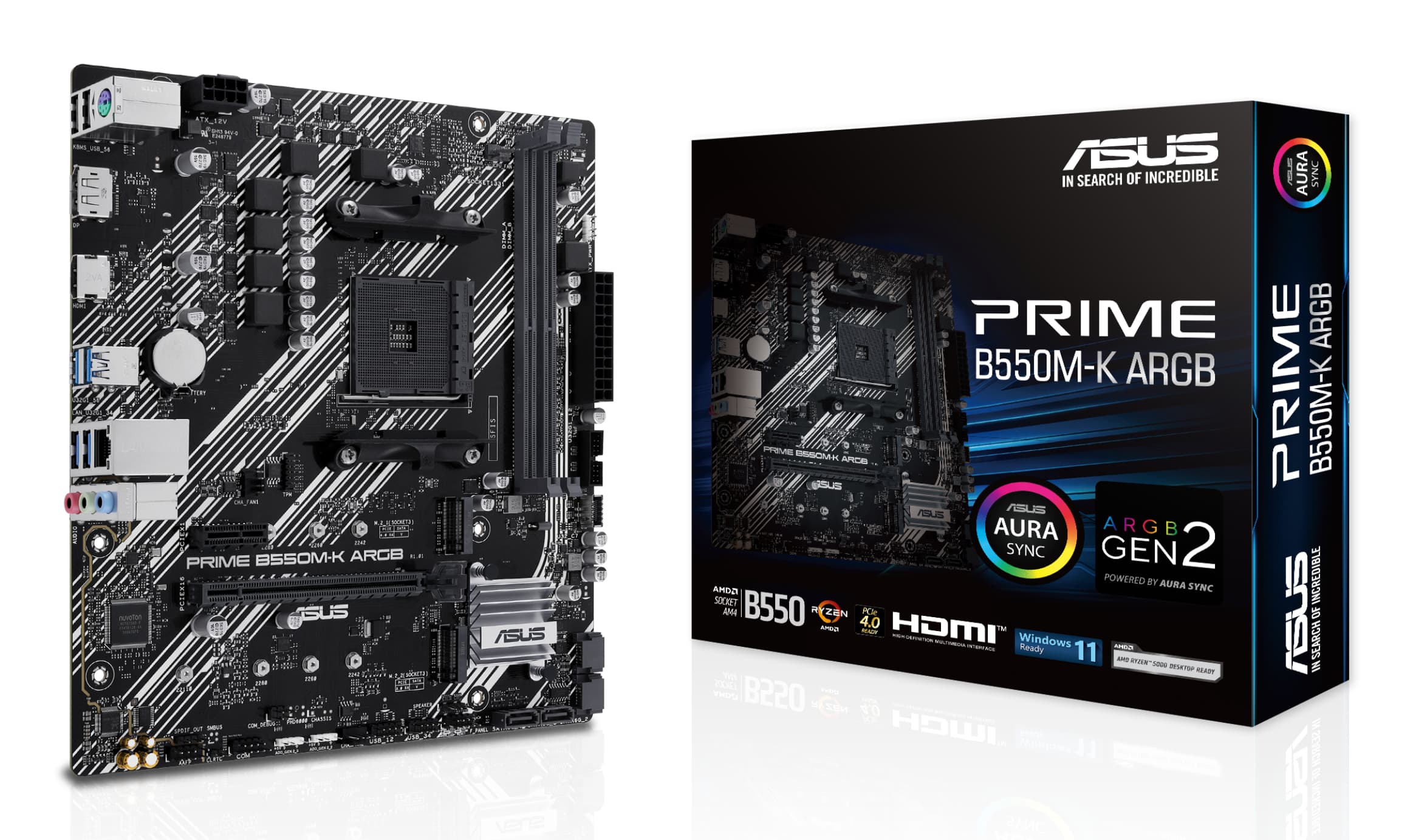ASUS PRIME B550M-K ARGB AM4 2xDDR4 mATX