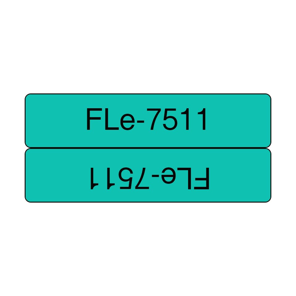 BROTHER FLe-7511 Bk On White Flag Tape