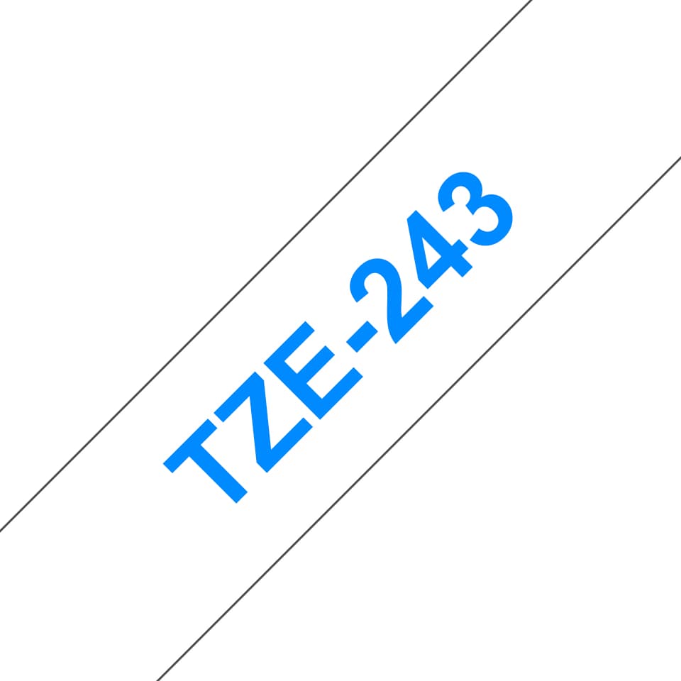 BROTHER TZE243 tape blue/white 18mm 8m