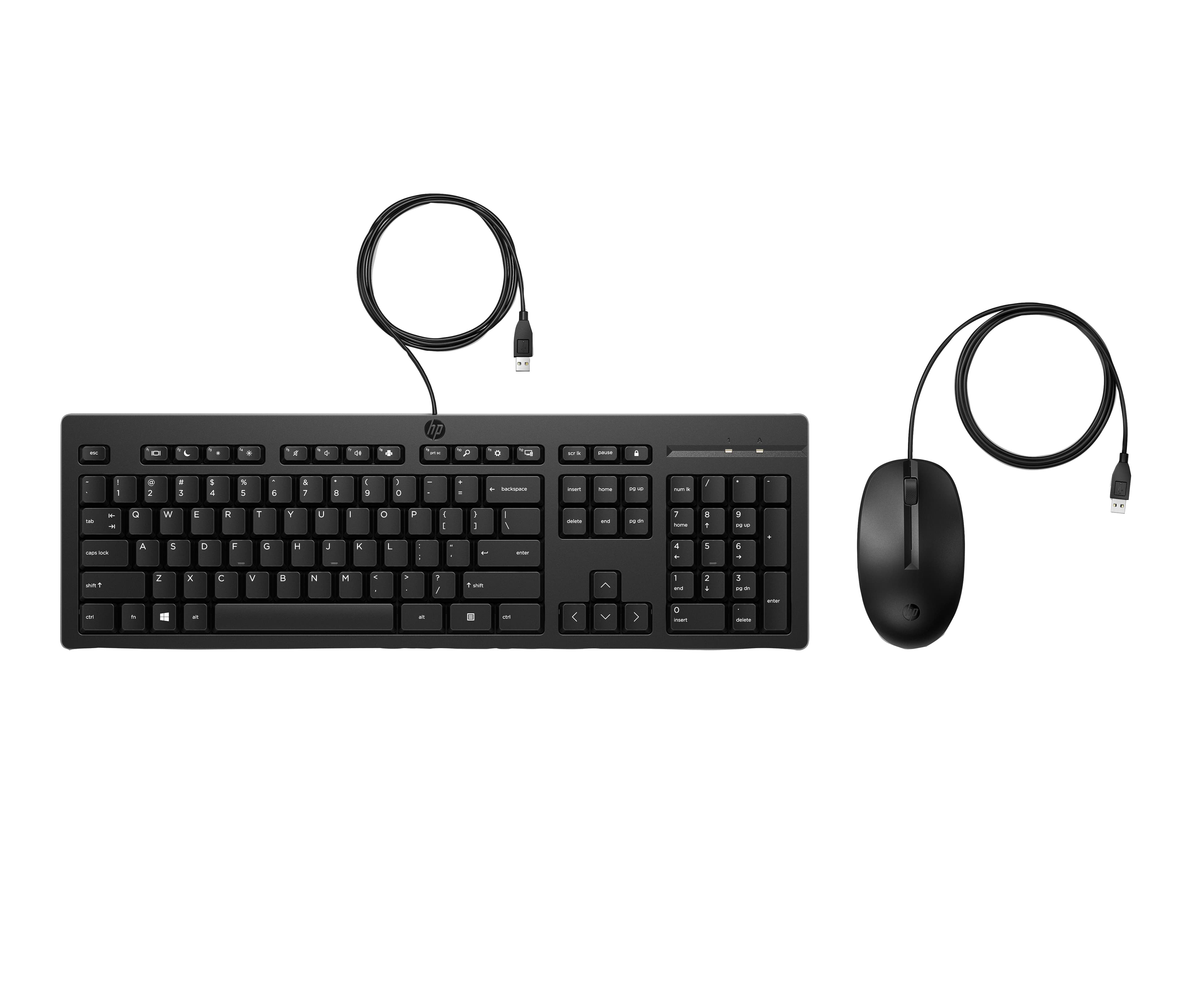 HP 225 Wired B Mouse and KB G2 Black