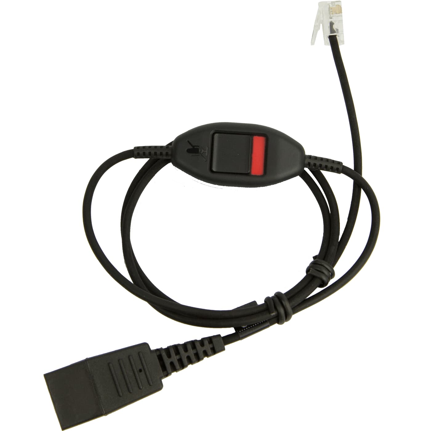 JABRA QD Cord auf RJ10 spiral 0.5-1m