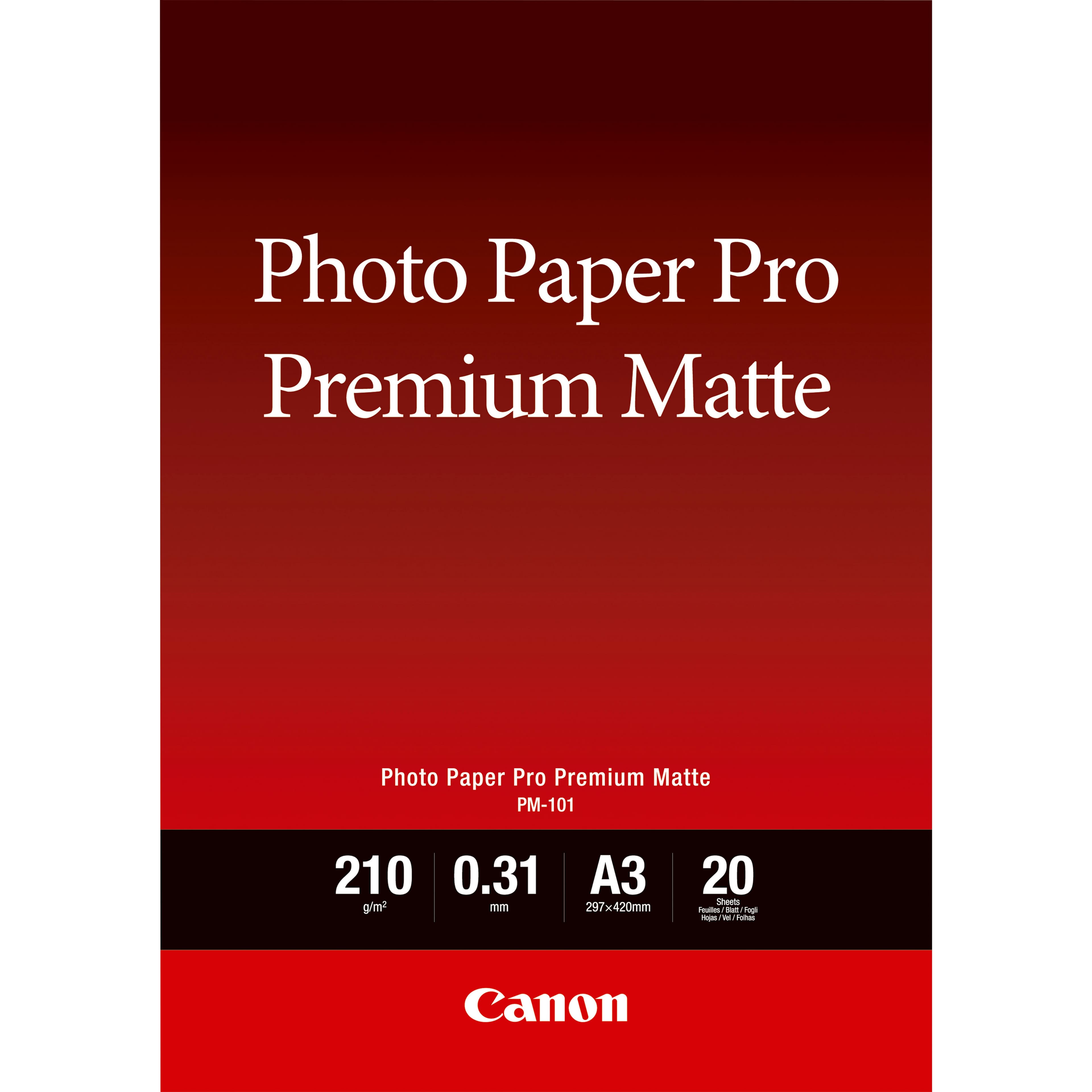 CANON Photo Paper Premium Matte A3 20 sh