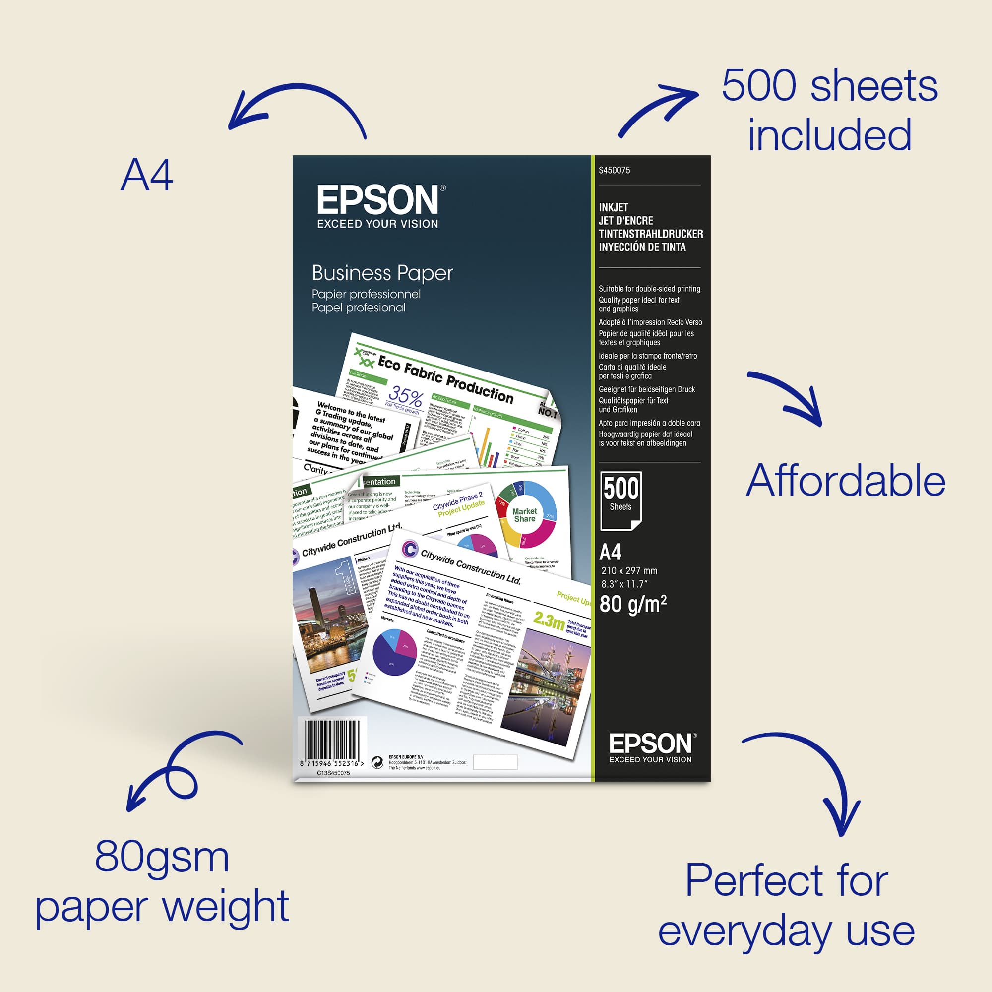 EPSON Business Paper 80gsm 500 sheets
