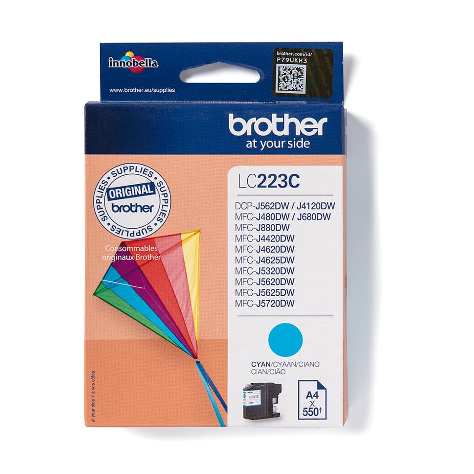 BROTHER LC223C ink cyan 550pages Black