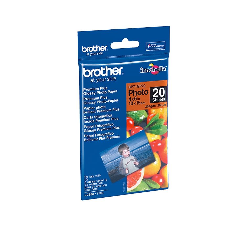 BROTHER BP71GP20 photo paper A6 20BL