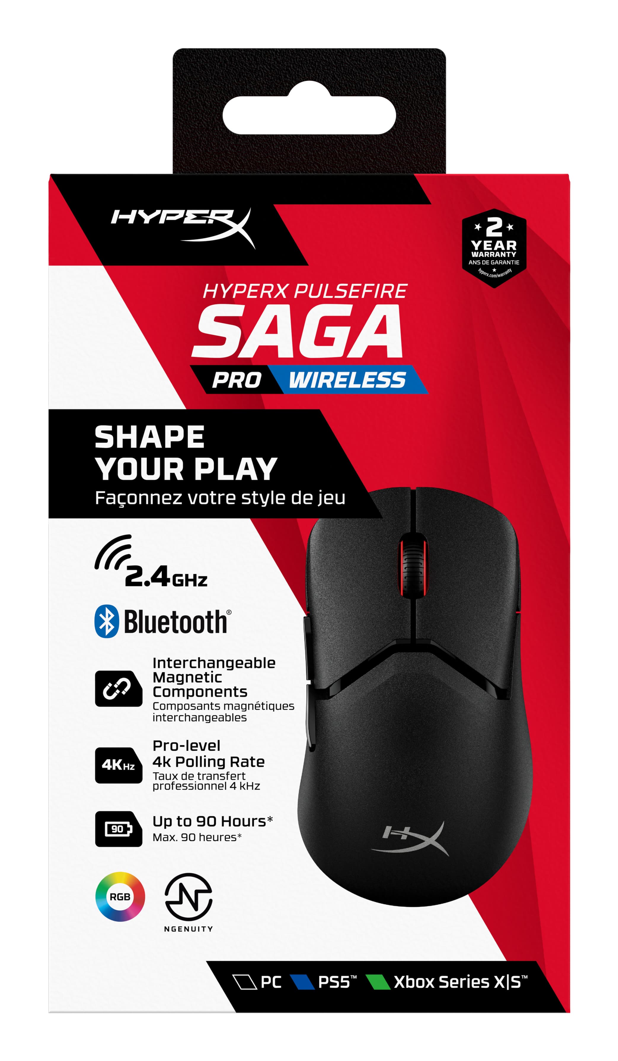 HP HyperX Pulsefire Saga Pro Wrls Mouse
