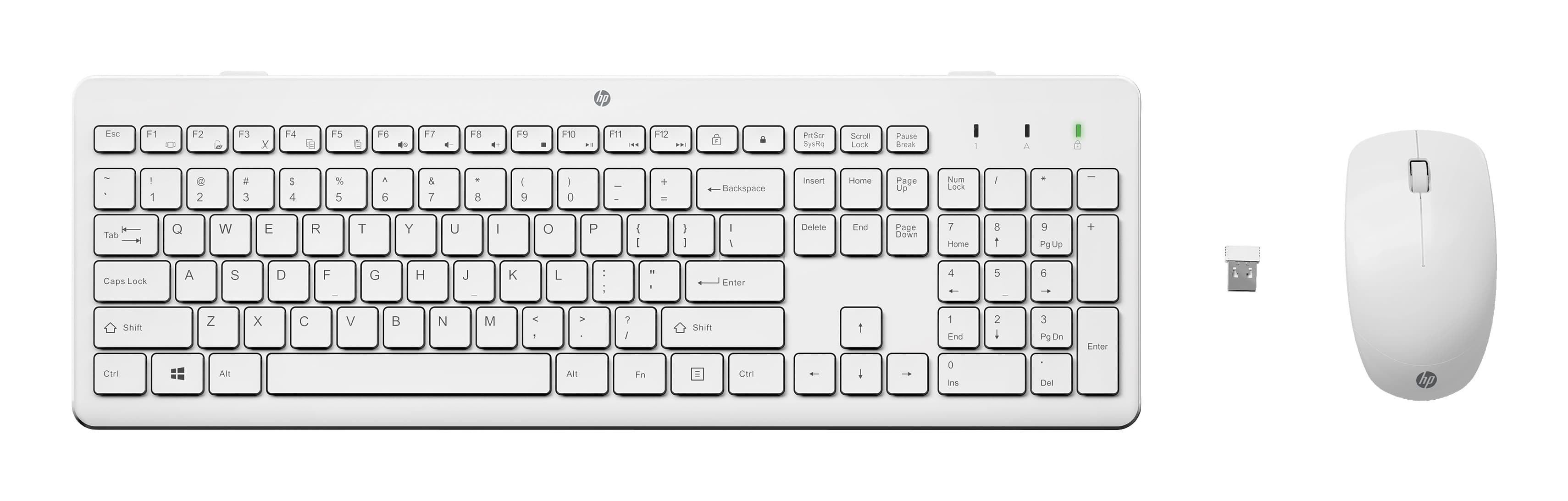 HP 230 Wrls Mouse + Keyboard Combo WHT