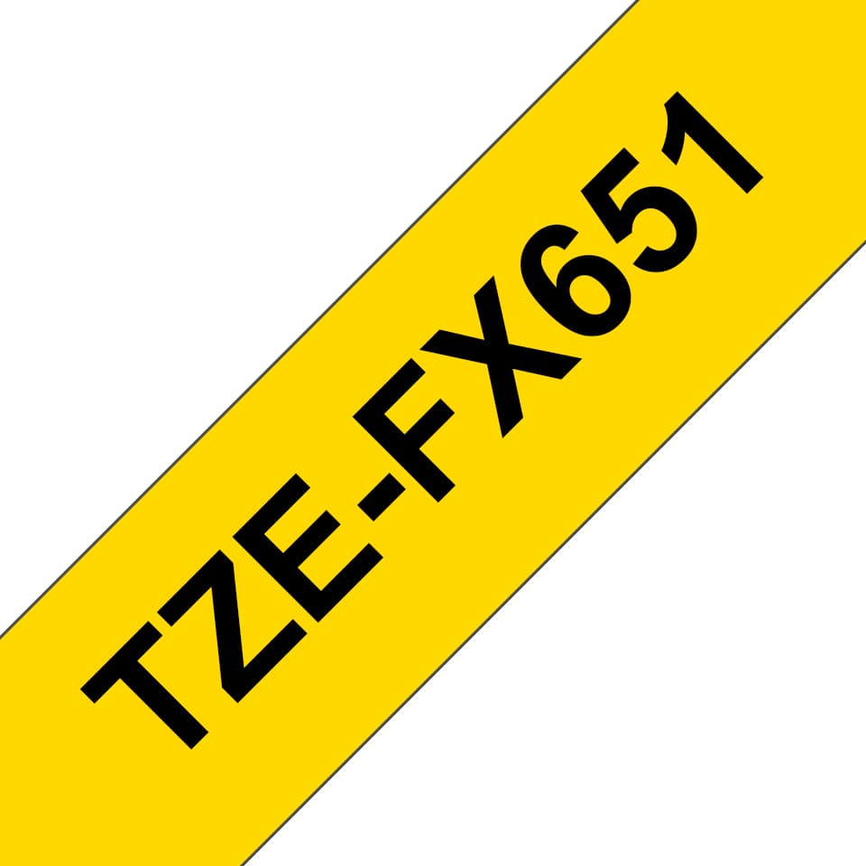BROTHER TZEFX651 Flexi bk/yellow 24mm 8m