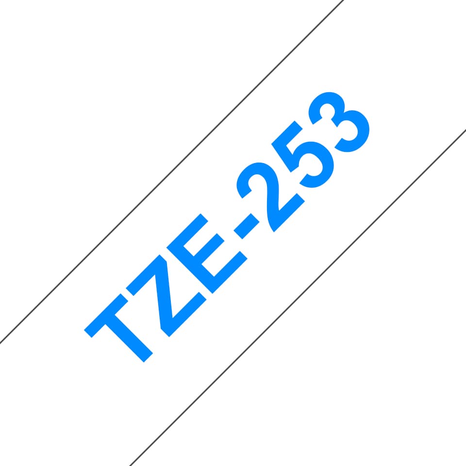 BROTHER TZE253 tape blue/white 24mm 8m