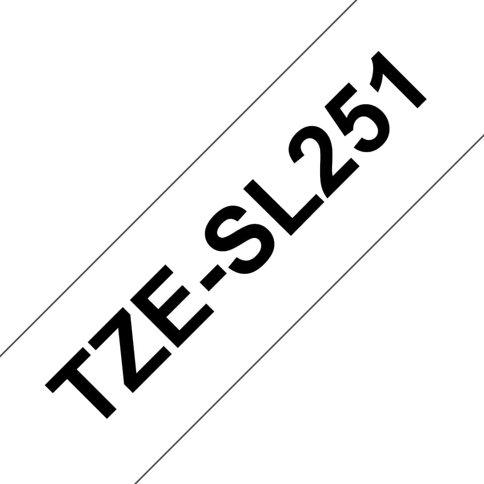 BROTHER TZeSL251 tape Black on White