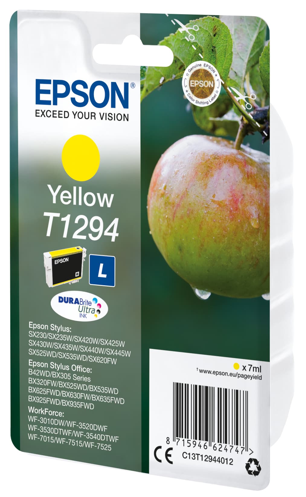 EPSON 1LB ink T129 yellow blister w/s