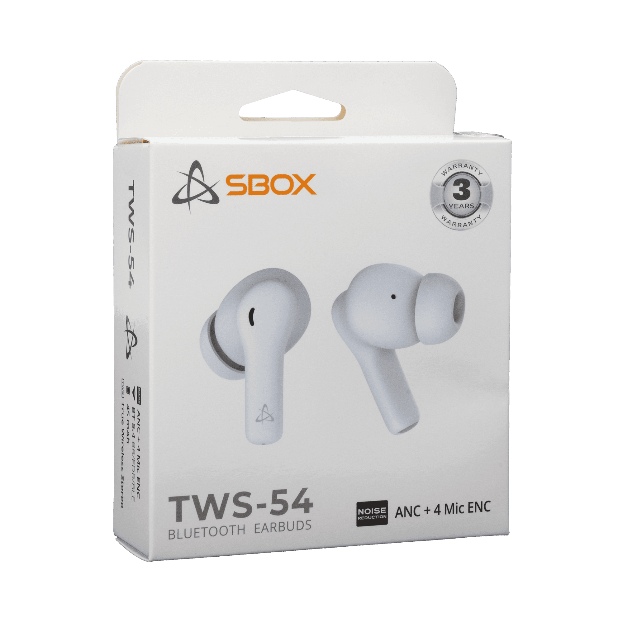 EARBUDS SBOX EB-TWS-54 Bijele/ANC+ 4 Mic ENC