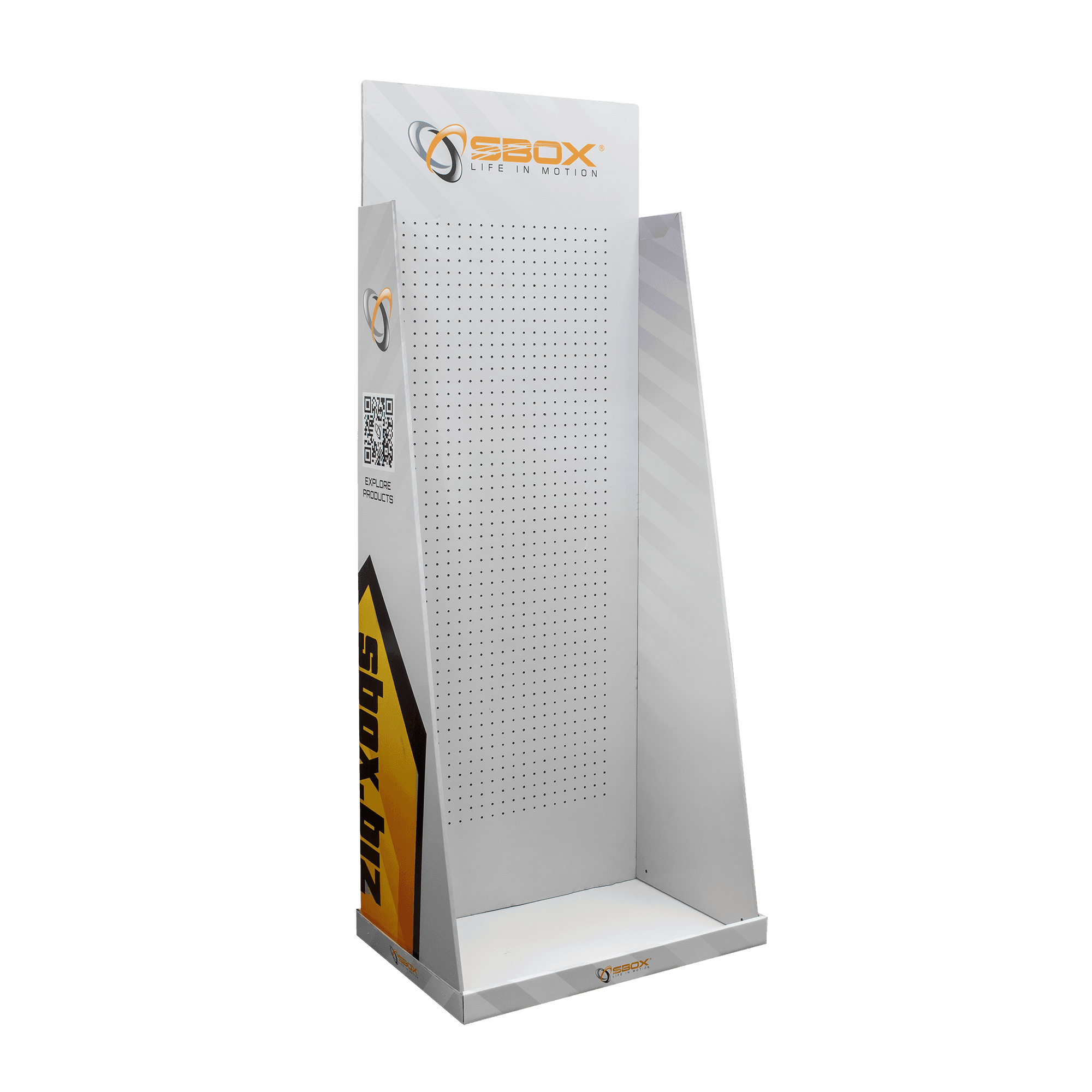 SBOX PROMO CARTON SHELF WITH HOOKS