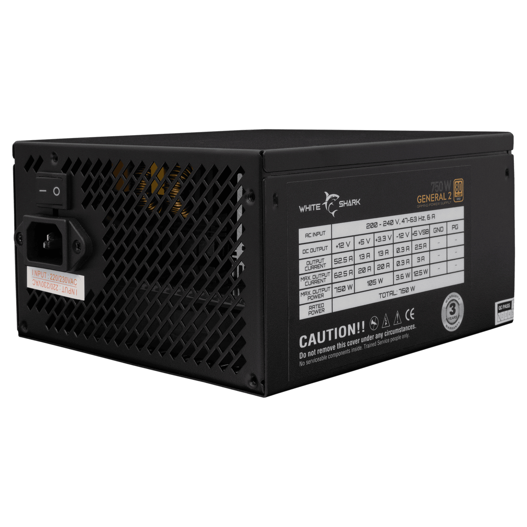 White Shark NAPAJANJE GPSU-750W GENERAL-2 750W 80+ GOLD Full Modular