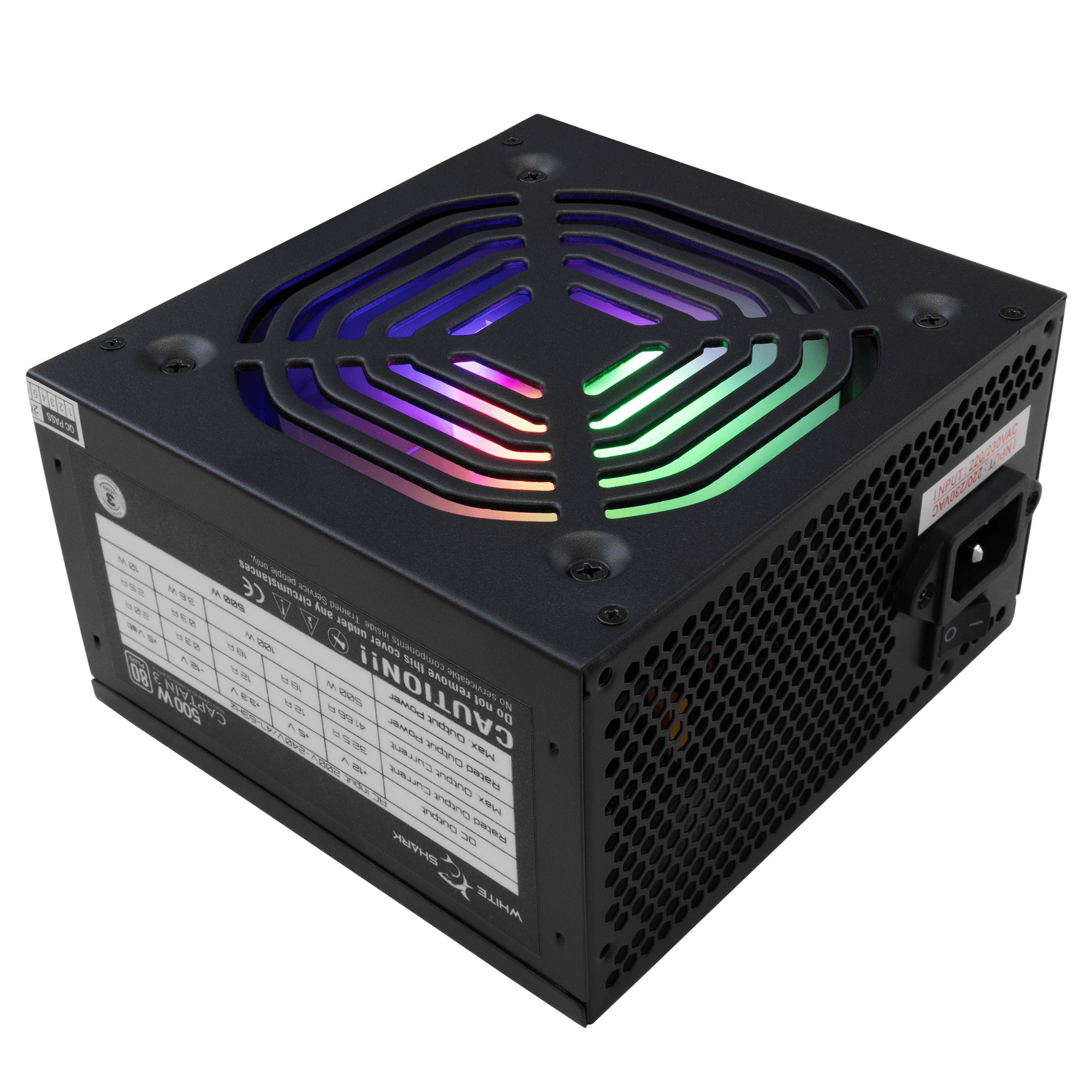 White Shark NAPAJANJE GPSU-W500F CAPTAIN-3 500W 80+ RGB