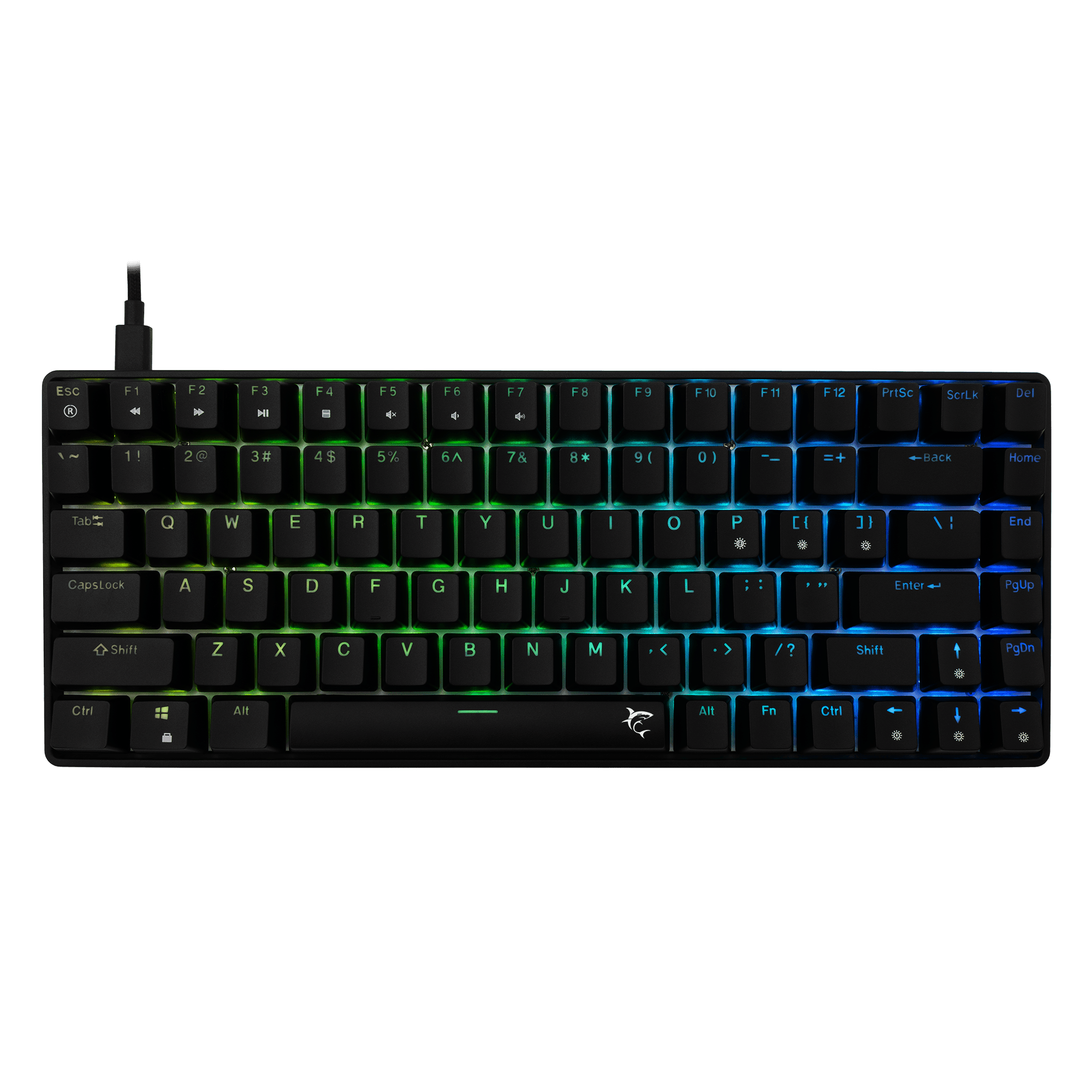 White Shark Tipkovnica GK-005121 HAMACHI Meh. RGB / US - BLUE SW.