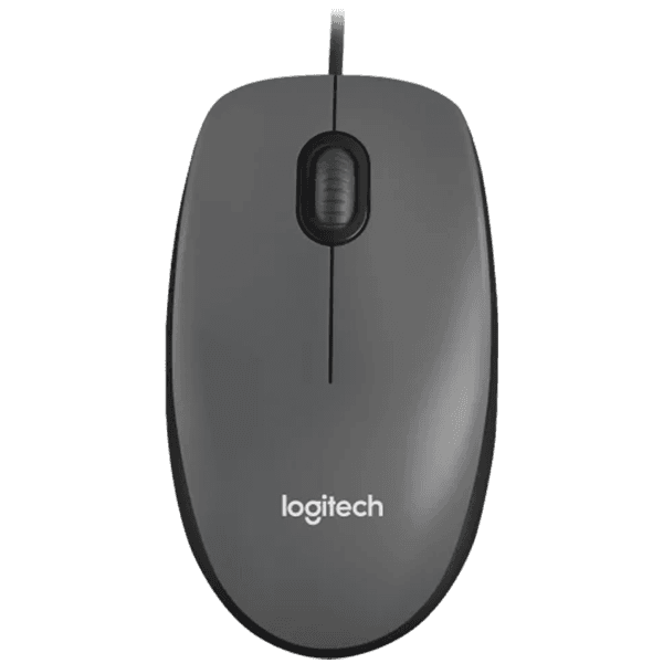 LOGITECH M100 Corded Mouse - BLACK - USB