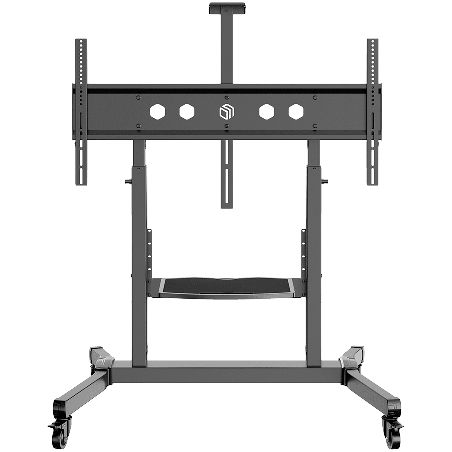 ONKRON Mobile TV Stand Rolling TV Cart for 50 to 100-Inch Screens up to 120 kg, black