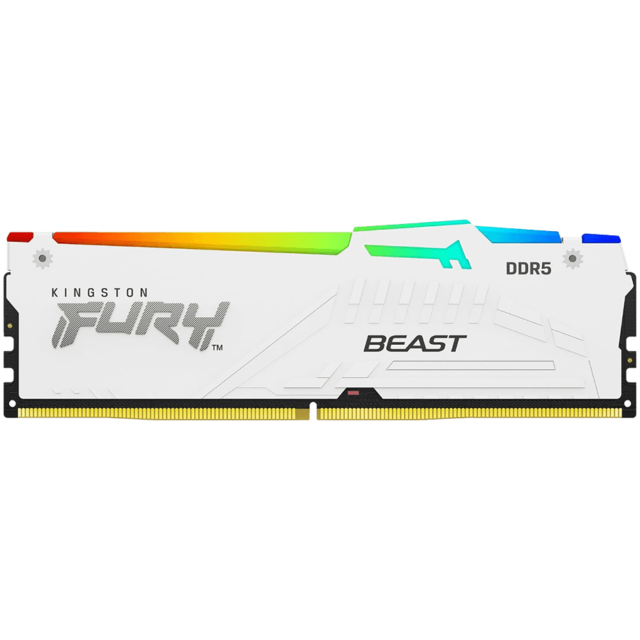 Kingston DRAM 32GB 5600MT/s DDR5 CL40 DIMM (Kit of 2) FURY Beast White RGB XMP