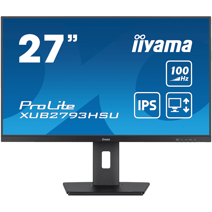 IIYAMA Prolite XUB2793HSU-B7 Business Monitor - 68.6 cm (27''), FULL HD (1920x1080), IPS LED, 100Hz, 300 cd/m², matte / black