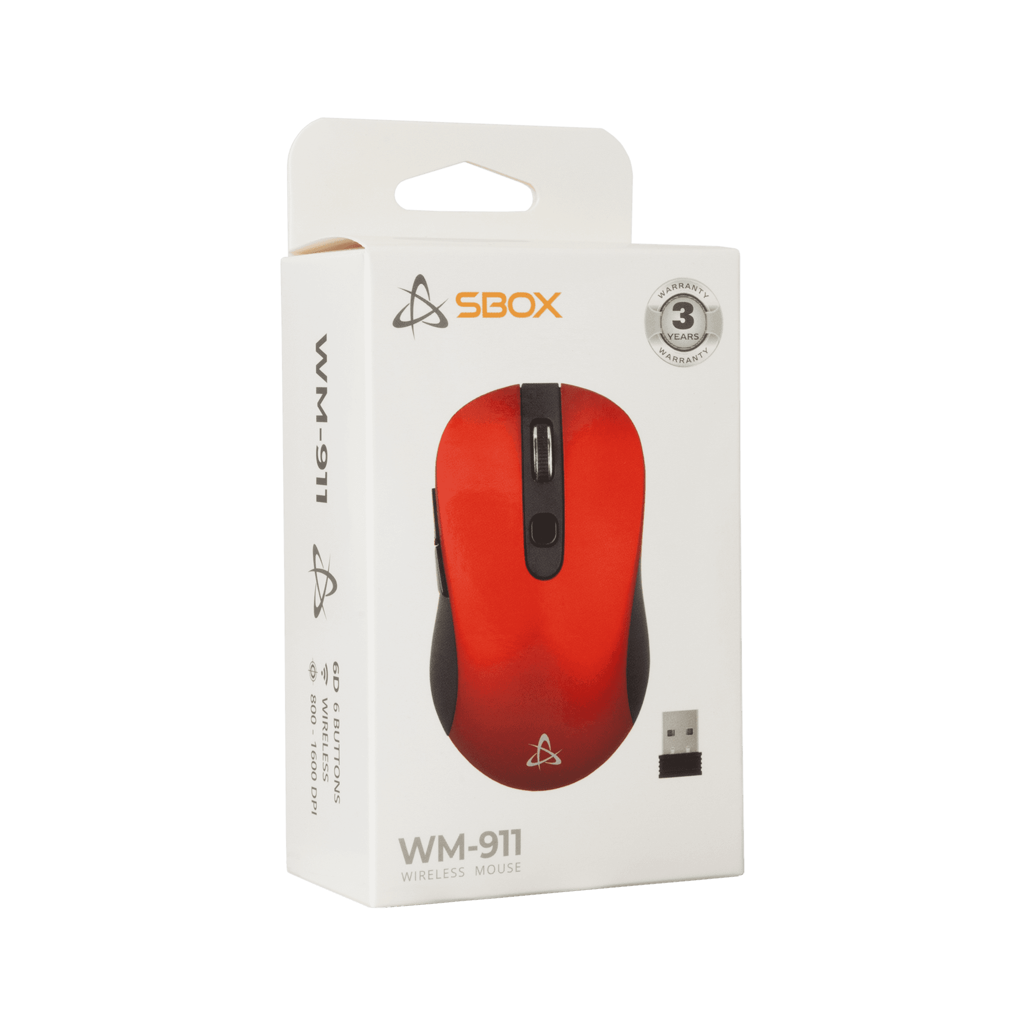 MIŠ SBOX WM-911 Crveni / Bežični — fotografija 3