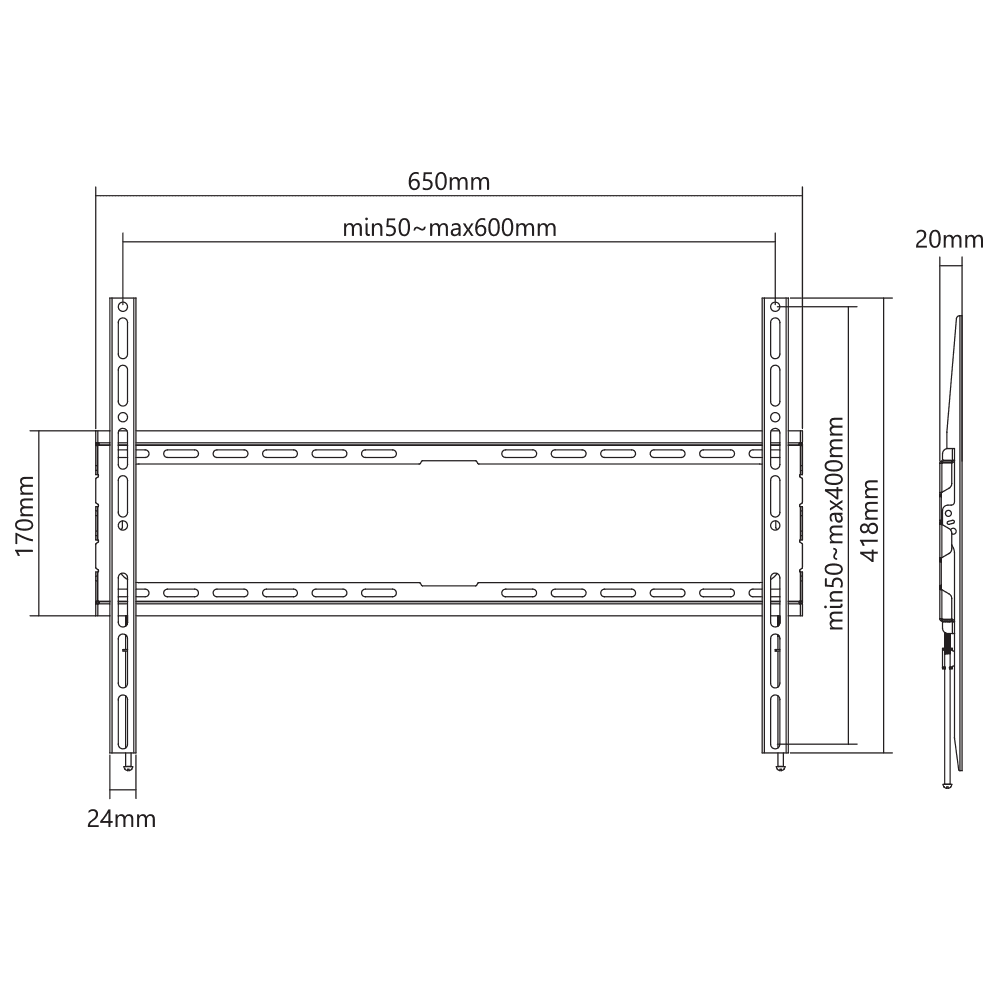 STALAK SBOX PLB-2264F-2 (37-80"/45kg/600x400) — fotografija 5