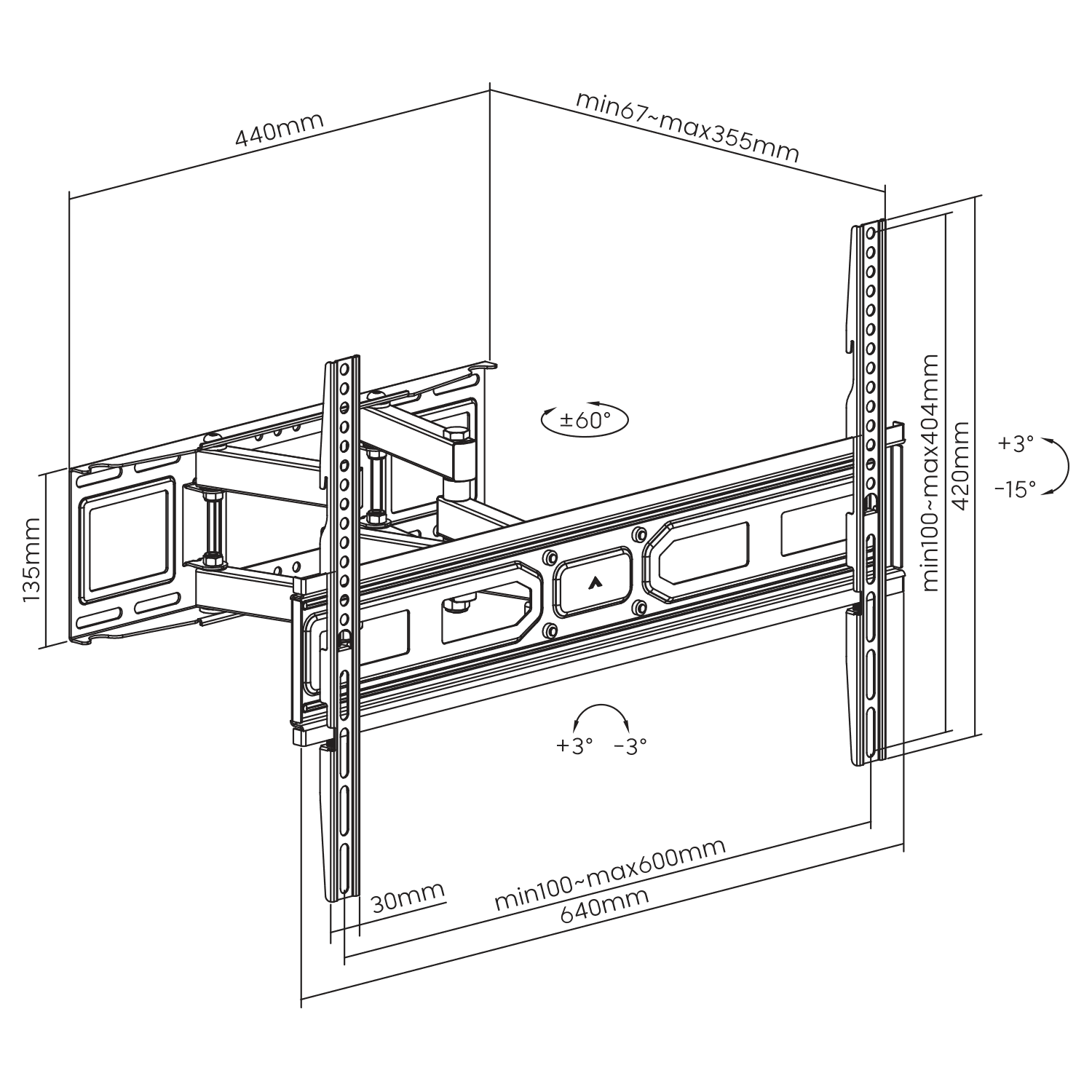 STALAK SBOX PLB-3646-2 (37-80"/40kg/600x400) — fotografija 7