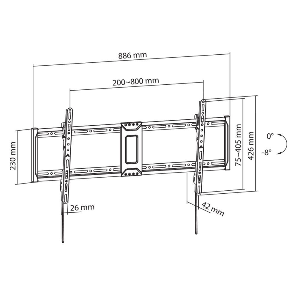STALAK SBOX PLB-5948T-2 (43-100"/75kg/800x400) — fotografija 5