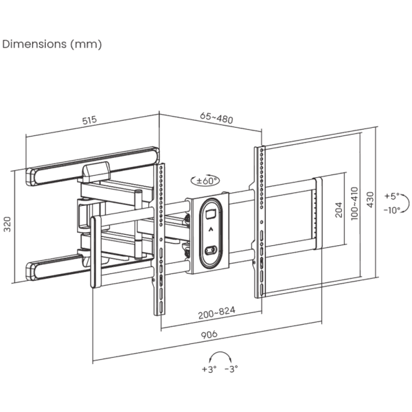 STALAK SBOX PLB-8148 (43-100"/60kg/800x400) — fotografija 4