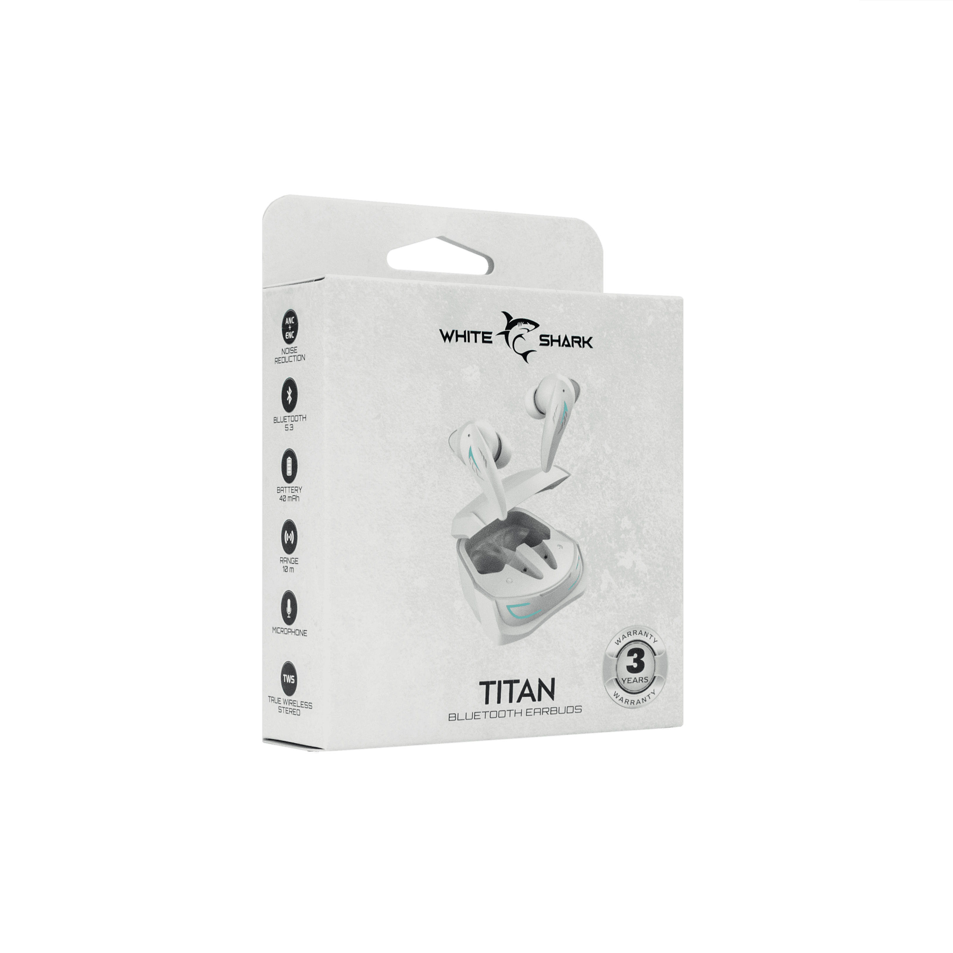 EARBUDS GEB-TWS-96 TITAN Bijele ANC — fotografija 4