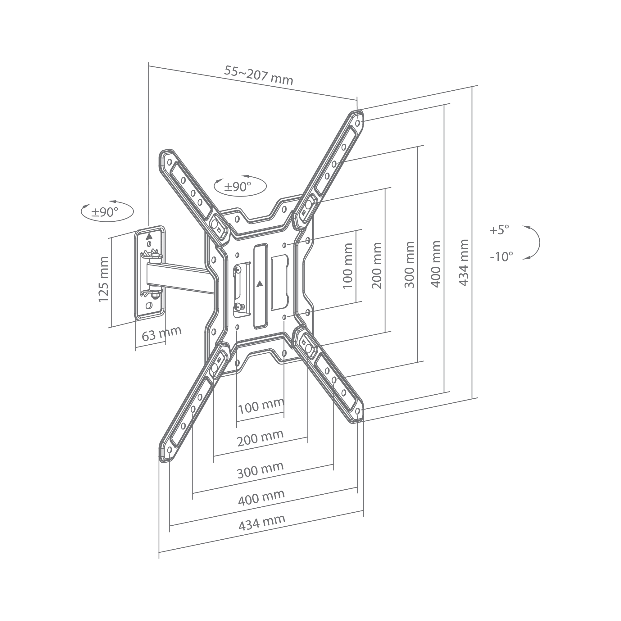 STALAK SBOX LCD-441-2 (23-65"/30kg/400x400)
